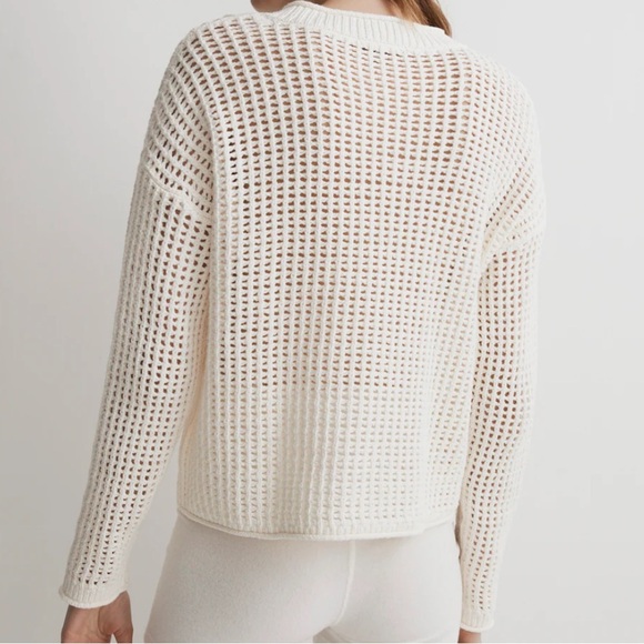 Madewell Open-Stitch V-Neck Pullover Sweater Size XS - Picture 3 of 11